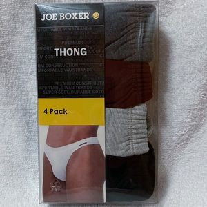 Men’s 4-Pack Joe Boxer Thongs - Small